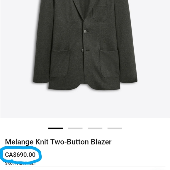 Bugatchi blazer/pea coat - Picture 8 of 9